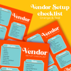Orange & Teal Vendor Setup Checklist