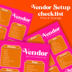 Pink & Orange Vendor Setup Checklist