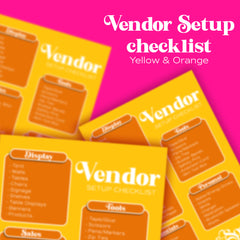 Yellow & Orange Vendor Setup Checklist