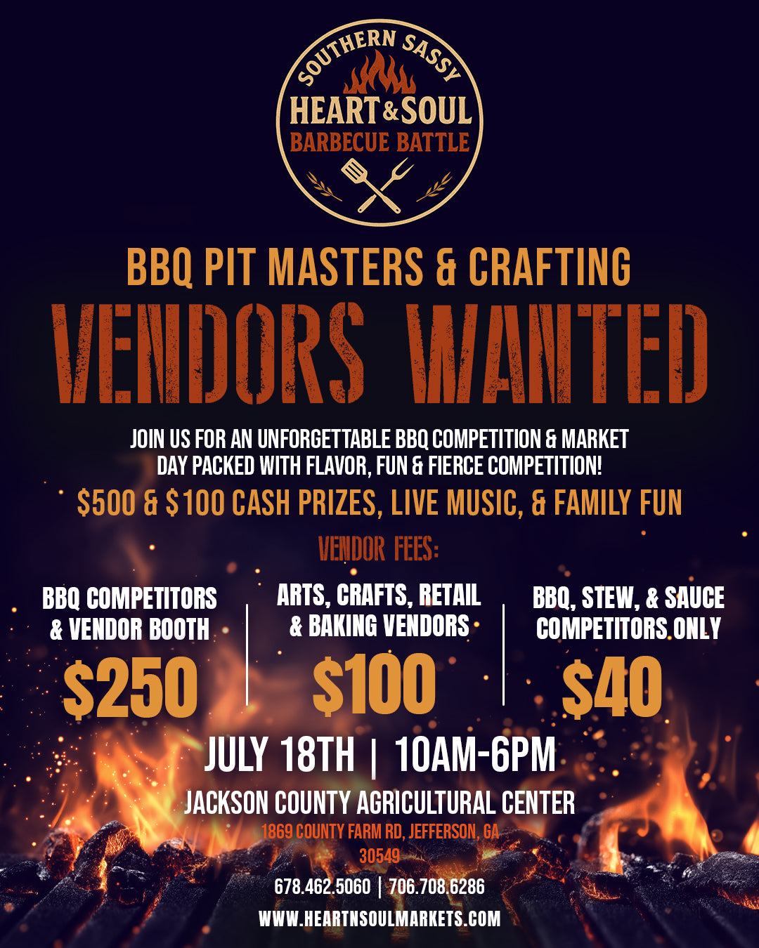 Arts, Crafts, Retail & Baking Vendor Space