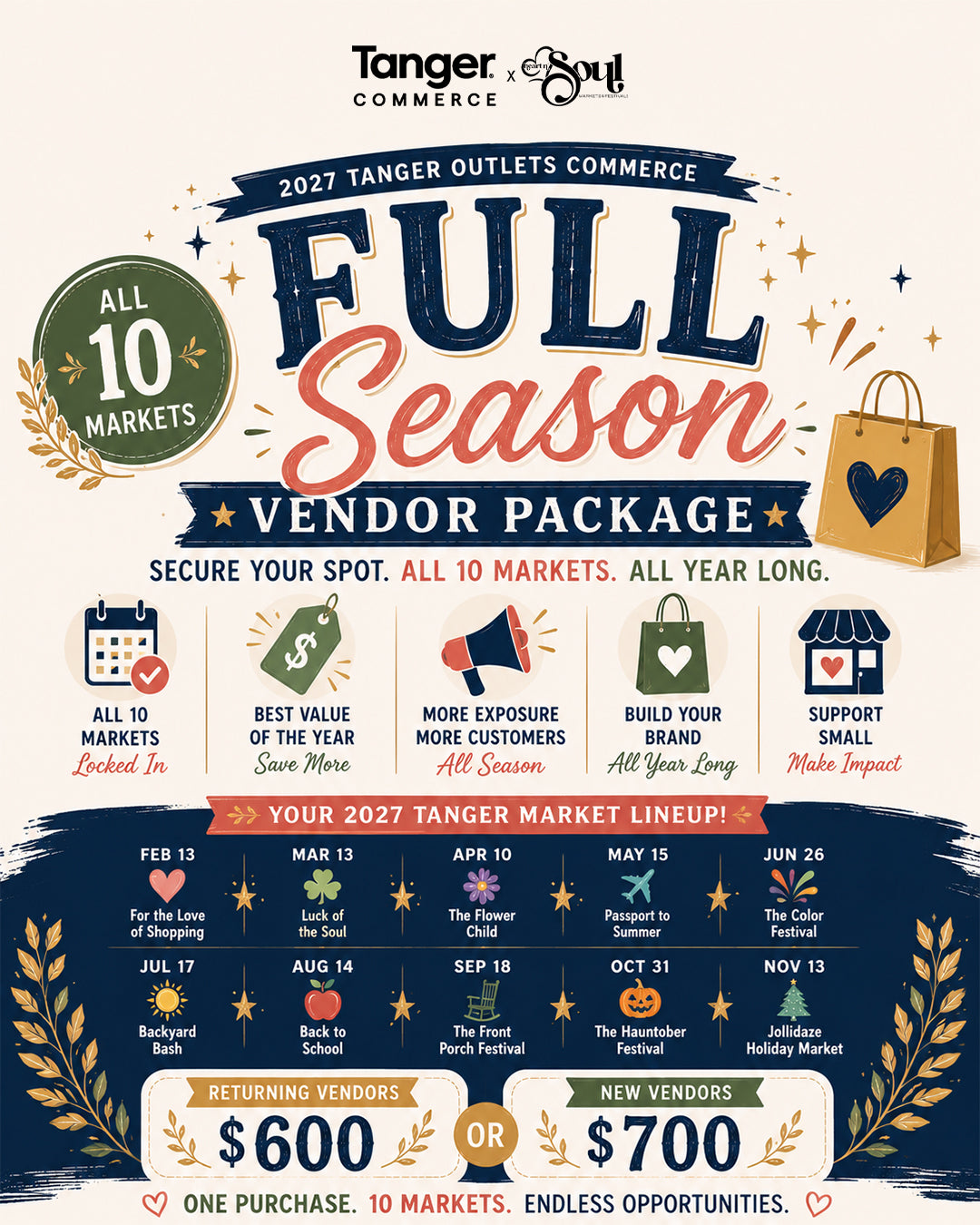 2027 Tanger Full Season Vendor Package
