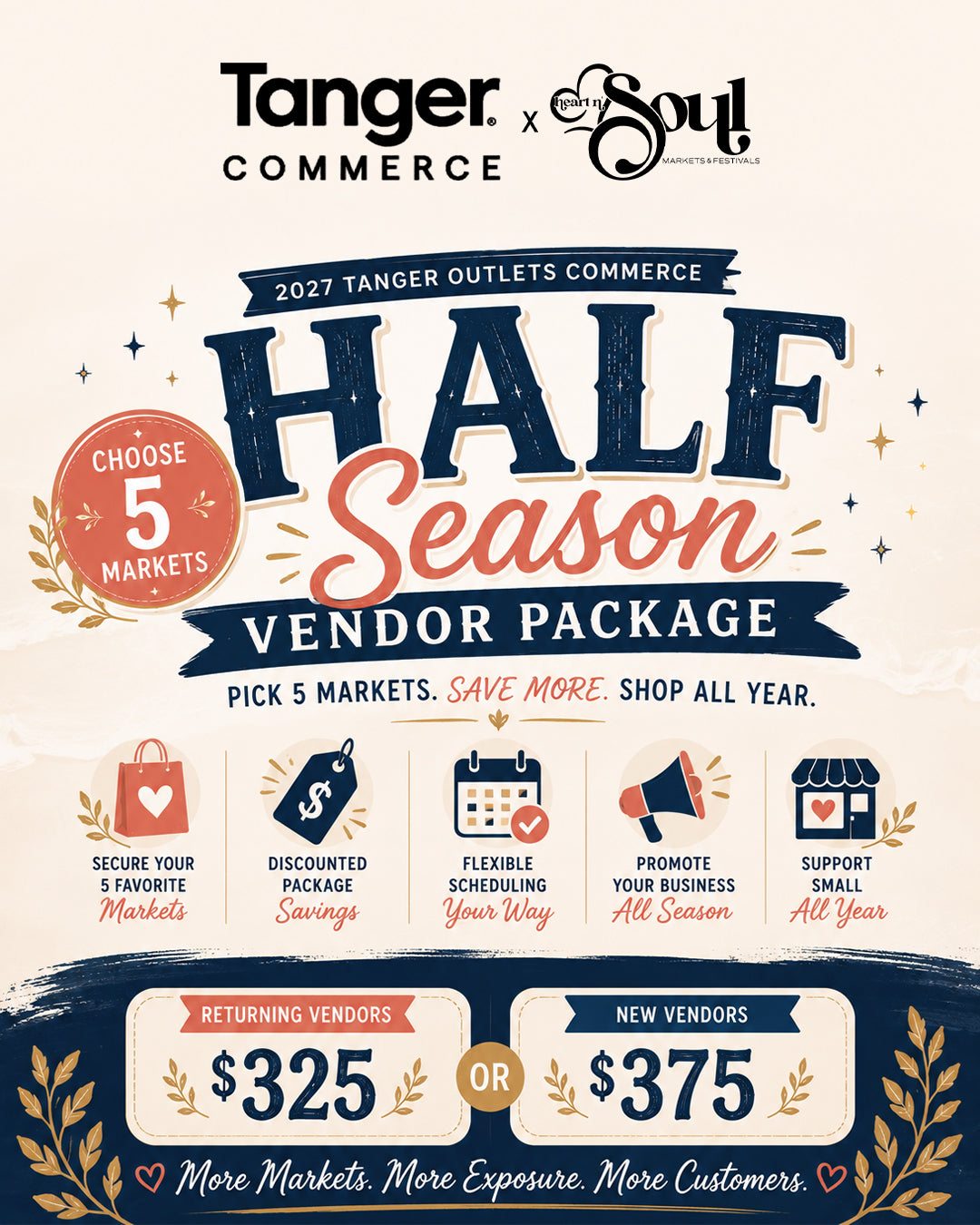2027 Tanger Half Season Vendor Package