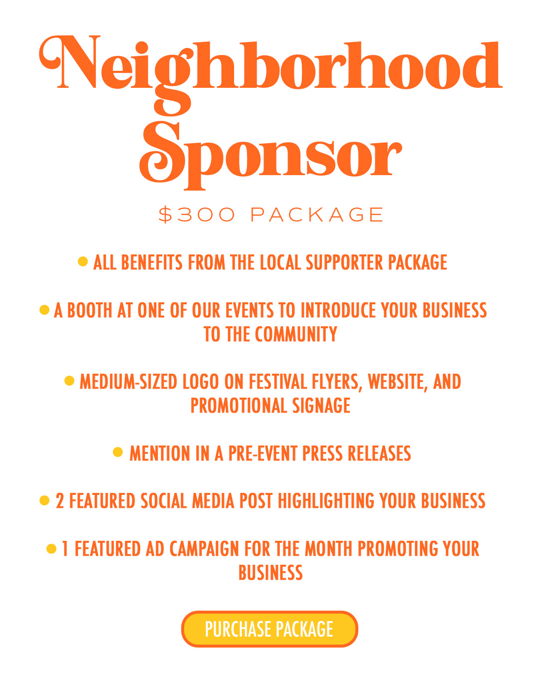 Neighborhood Sponsor